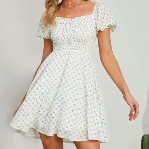 White floral dress